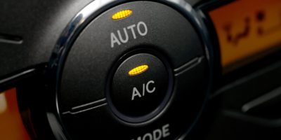 Air conditioning buttons of a car